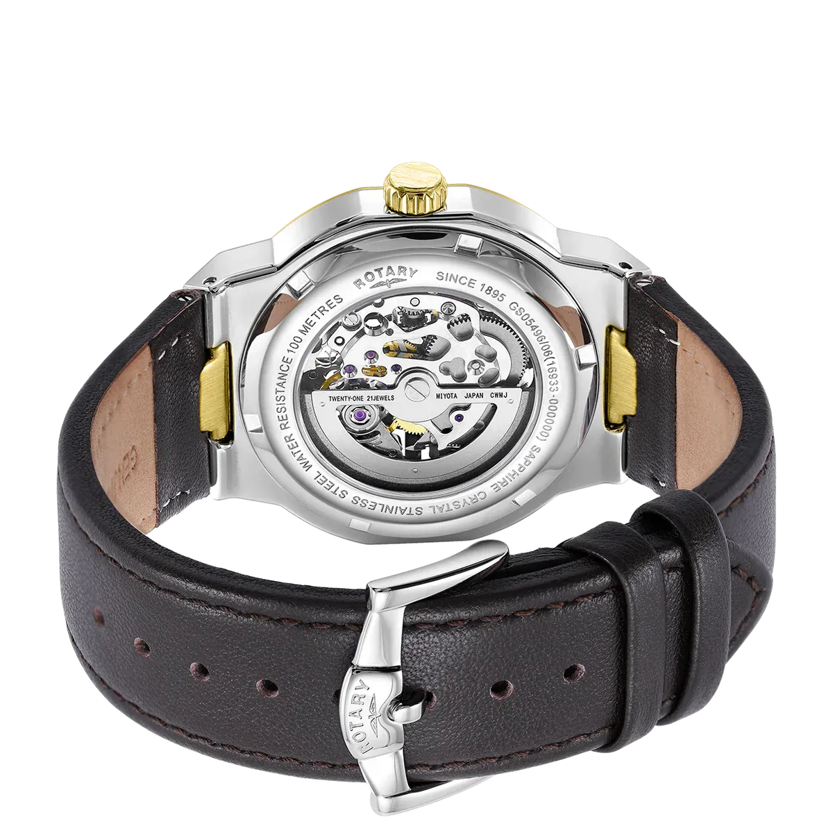 Rotary Skeleton Men's Gold Watch GS05496/06