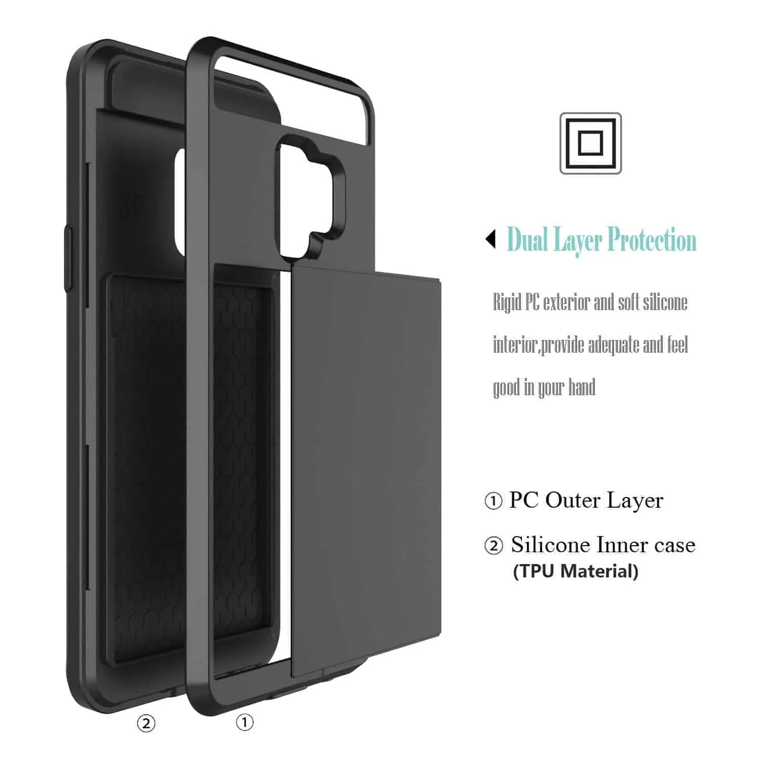 Samsung Galaxy S9 Plus Credit Card Case Black