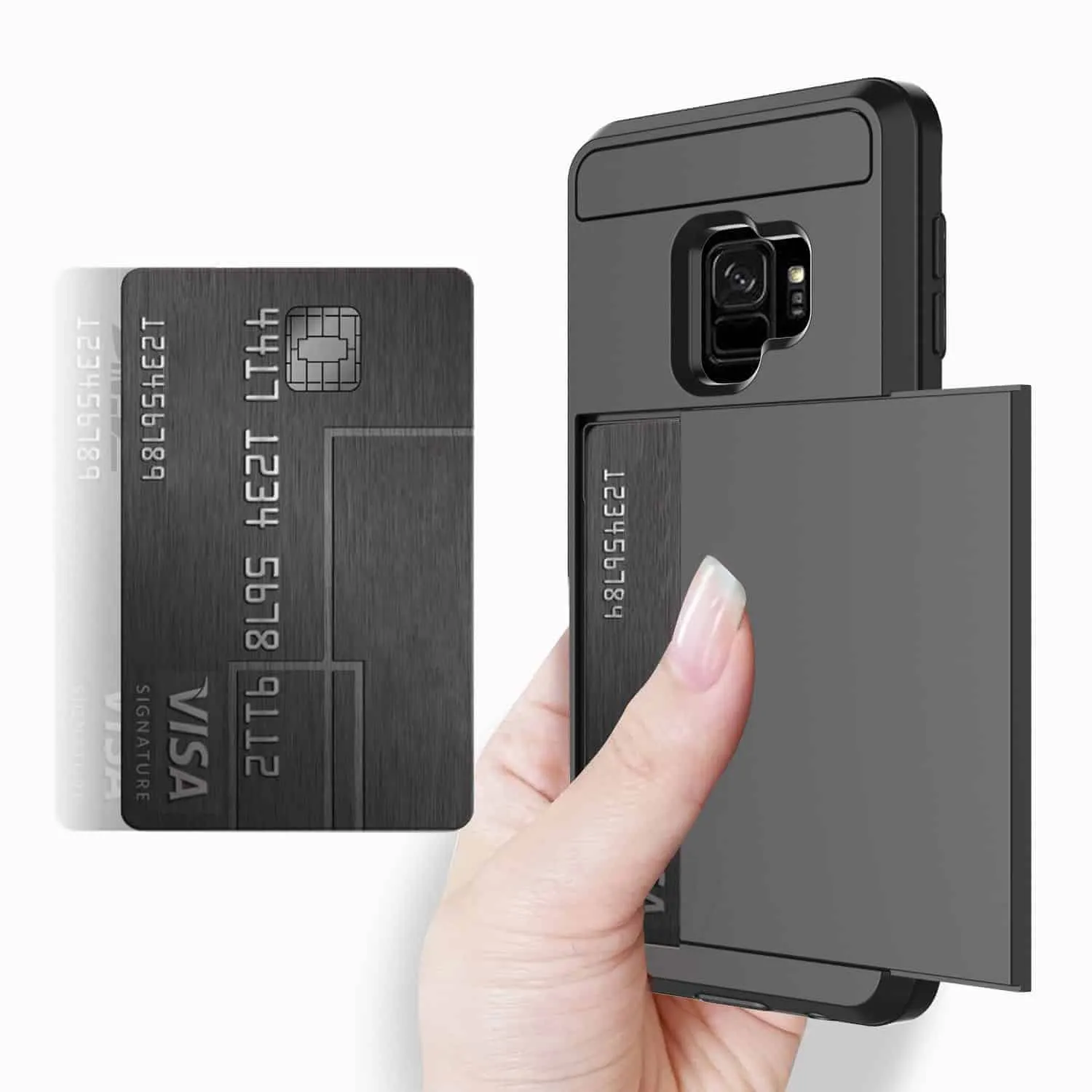 Samsung Galaxy S9 Plus Credit Card Case Black