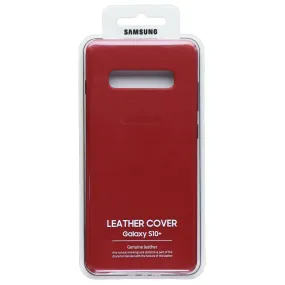 Samsung Official Leather Cover for Samsung Galaxy S10  (Plus) - Red