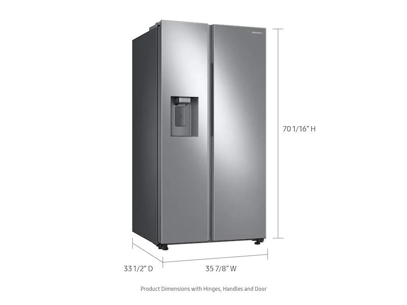 Samsung RS27T5201SR 27.4 cu. ft. Smart Side-by-Side Refrigerator with Large Capacity in Stainless Steel