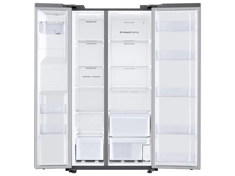 Samsung RS27T5201SR 27.4 cu. ft. Smart Side-by-Side Refrigerator with Large Capacity in Stainless Steel