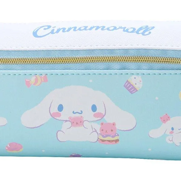 SANRIO Double Leather Pencil Case Melody KIKI & LALA Little twin stars Cinnamoroll Metal Zipper