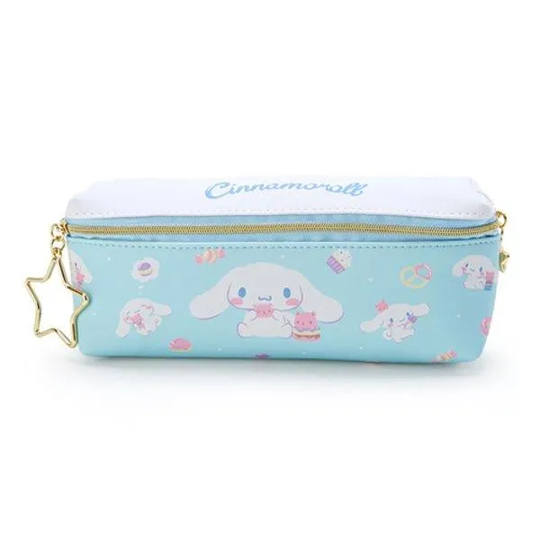 SANRIO Double Leather Pencil Case Melody KIKI & LALA Little twin stars Cinnamoroll Metal Zipper