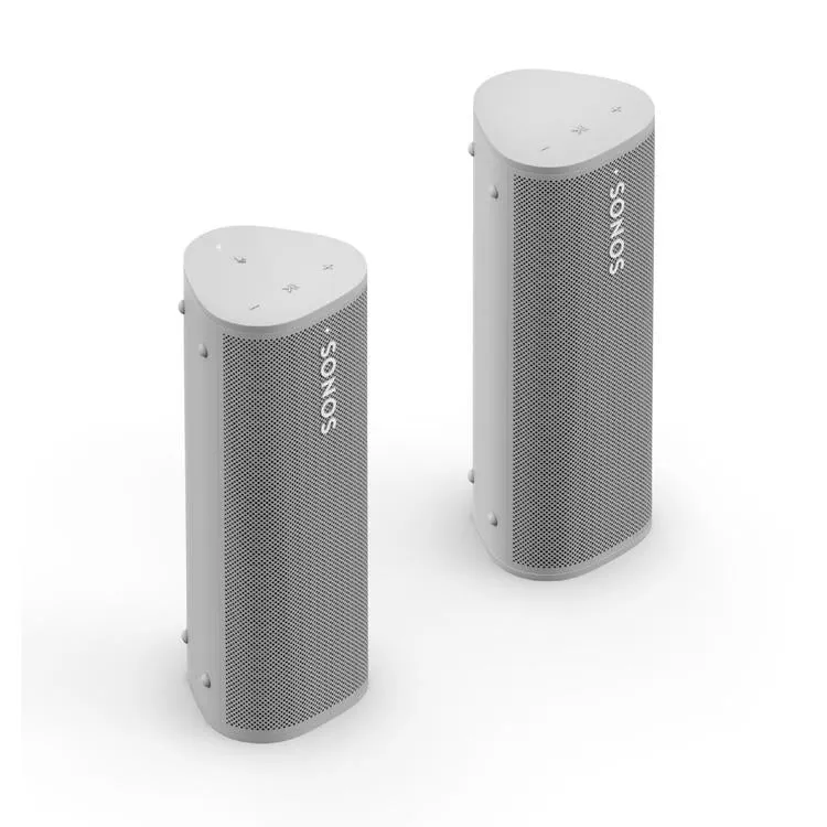 Sonos | Ensemble Aventure - 2 Haut-parleurs Roam portatifs - Bluetooth - Étanche - Blanc