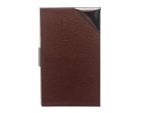 Stainless Steel Business Card Case - Coffee