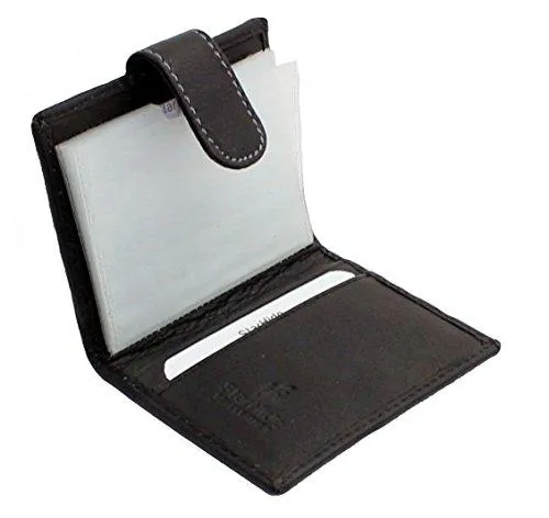 STARHIDE Mens Carbon Fiber with Real Leather Credit Card Holder Case 1185