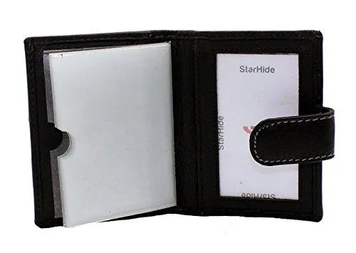 STARHIDE Mens Carbon Fiber with Real Leather Credit Card Holder Case 1185