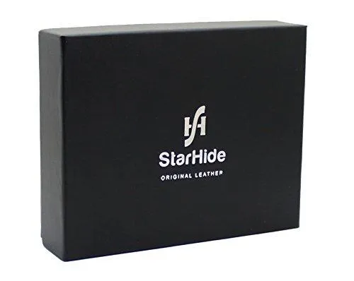 STARHIDE Mens Carbon Fiber with Real Leather Credit Card Holder Case 1185