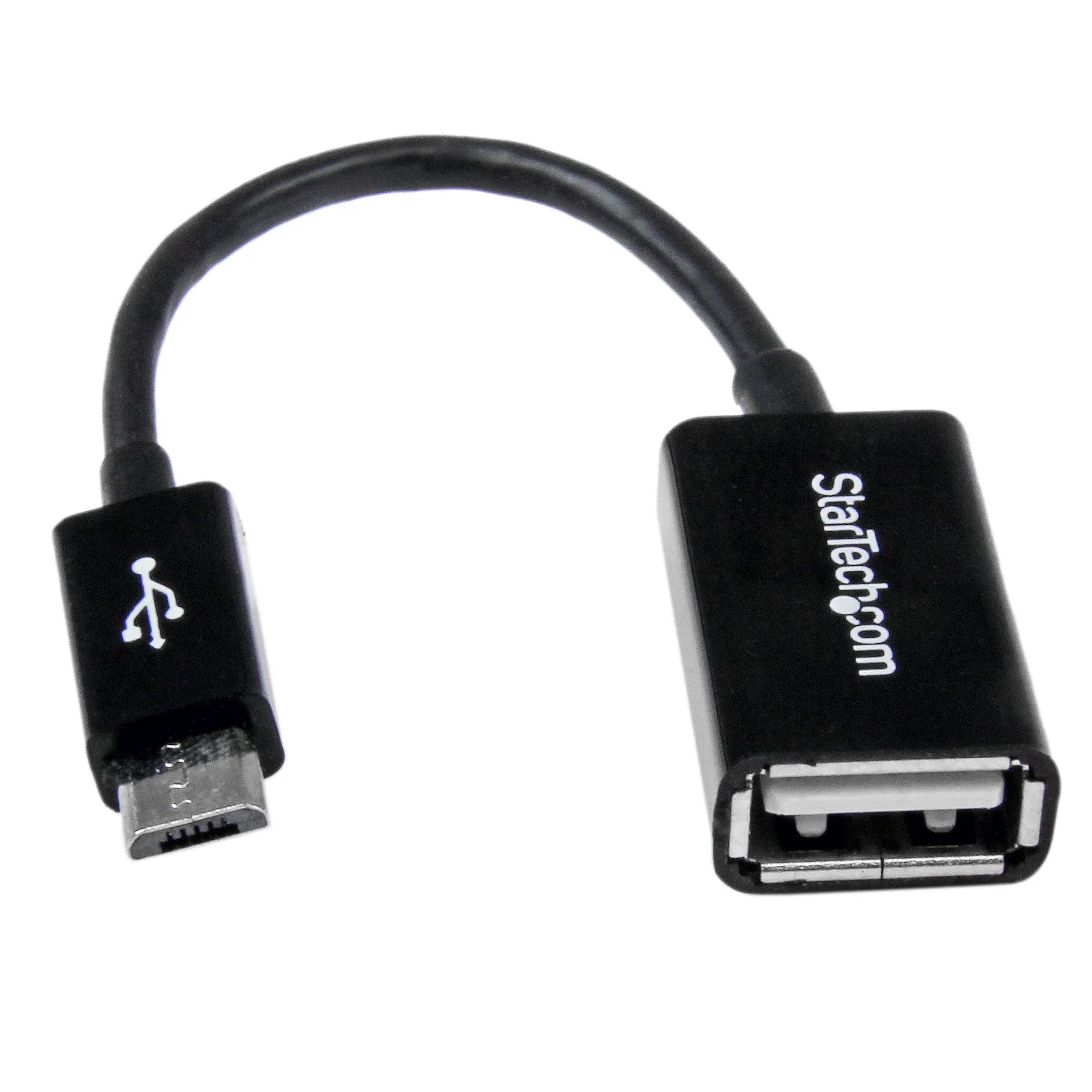 Startech.Com 5In Micro Usb To Usb Otg Host Adapter - Micro Usb Male To Usb A Female On-The-Go Host Cable Adapter (Uusbot