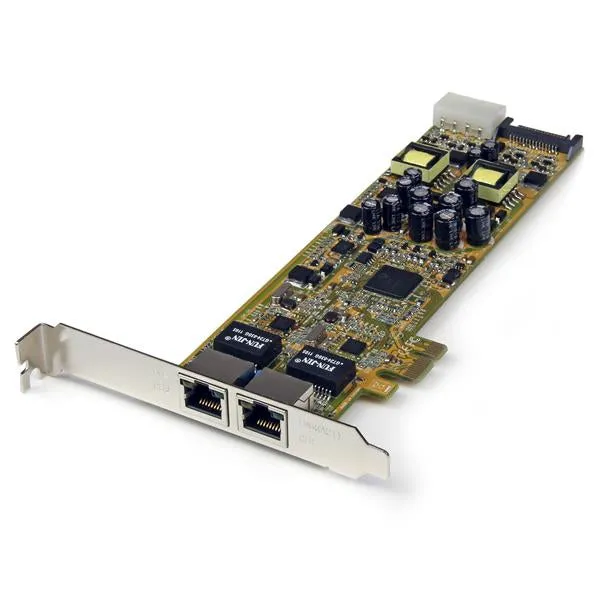 Startech.Com Dual Port Pci Express Gigabit Ethernet Network Card Adapter - 2 Port Pcie Nic 10/100/100 Server Adapter Wit