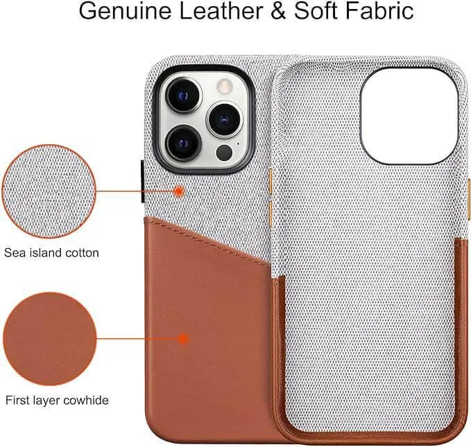 Textured Leather Card Holder iPhone Case