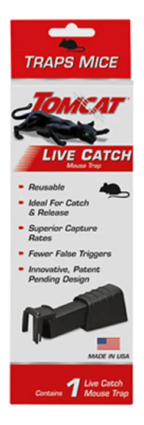 Tomcat 0362010 Single Live Catch Non Toxic Reusable Mouse Trap - Quantity of 12