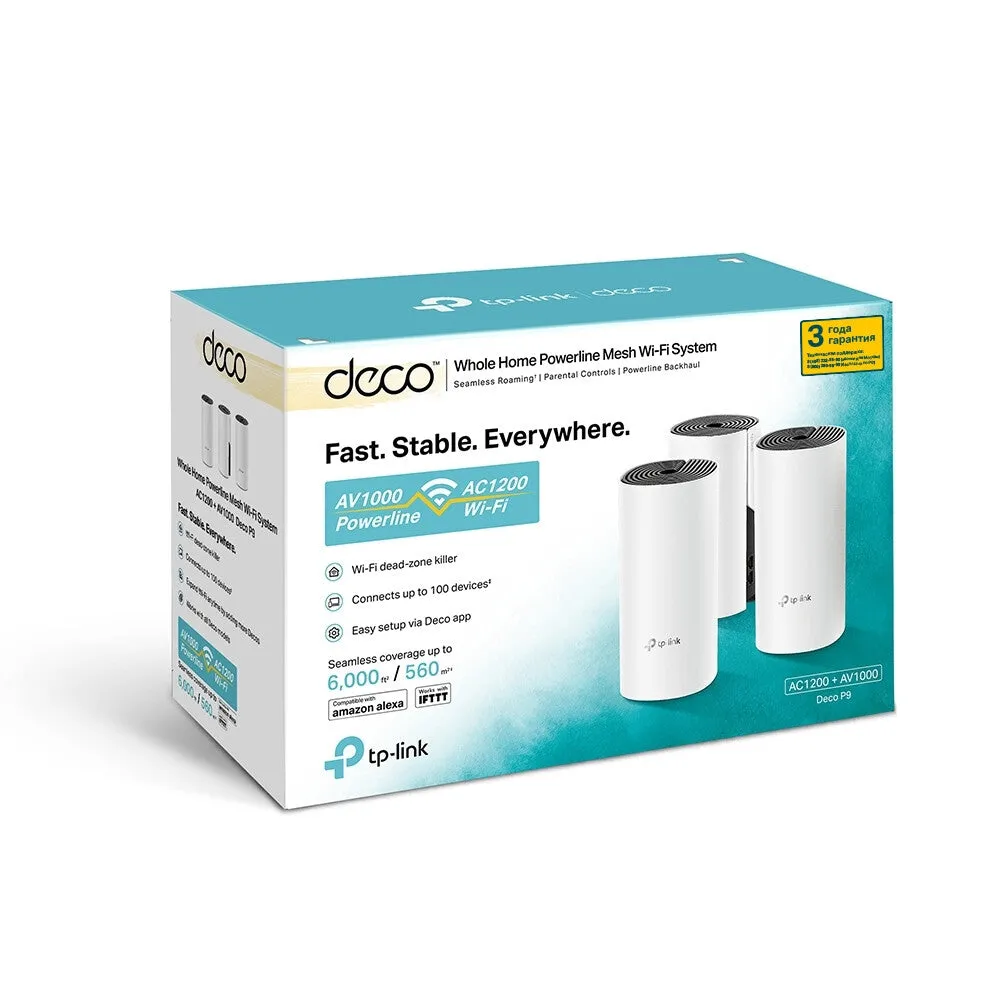 TP-Link AC1200   AV1000 Whole Home Hybrid Mesh Wi-Fi System, 3-Pack