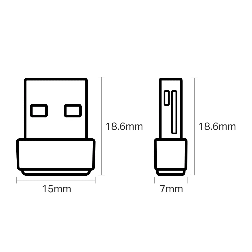 Tp-Link Archer T2U Nano Ac600 Nano Wifi Usb Adapter Usb2.0