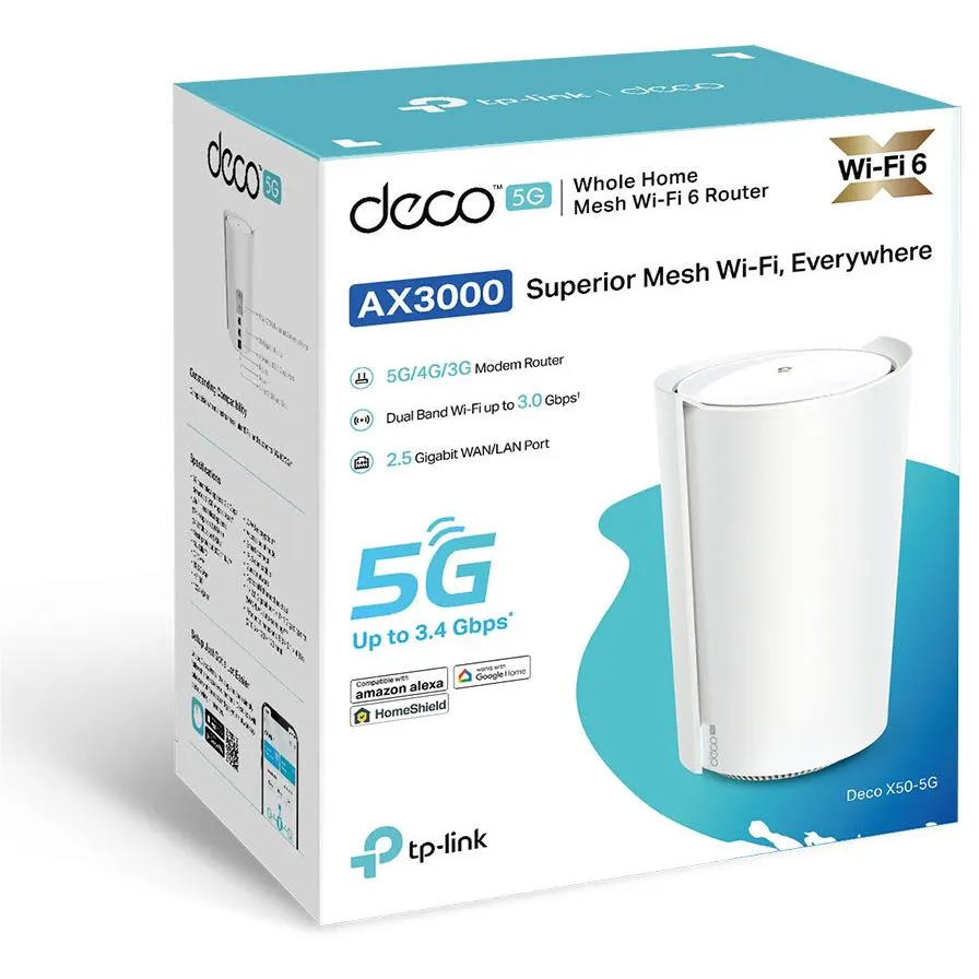 TP-Link Deco 5G AX3000 Whole Home Mesh WiFi 6 Gateway