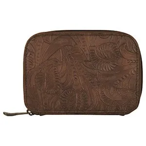 Trenditions Justin Women's Brown Tooled Pouch Jewelry Case