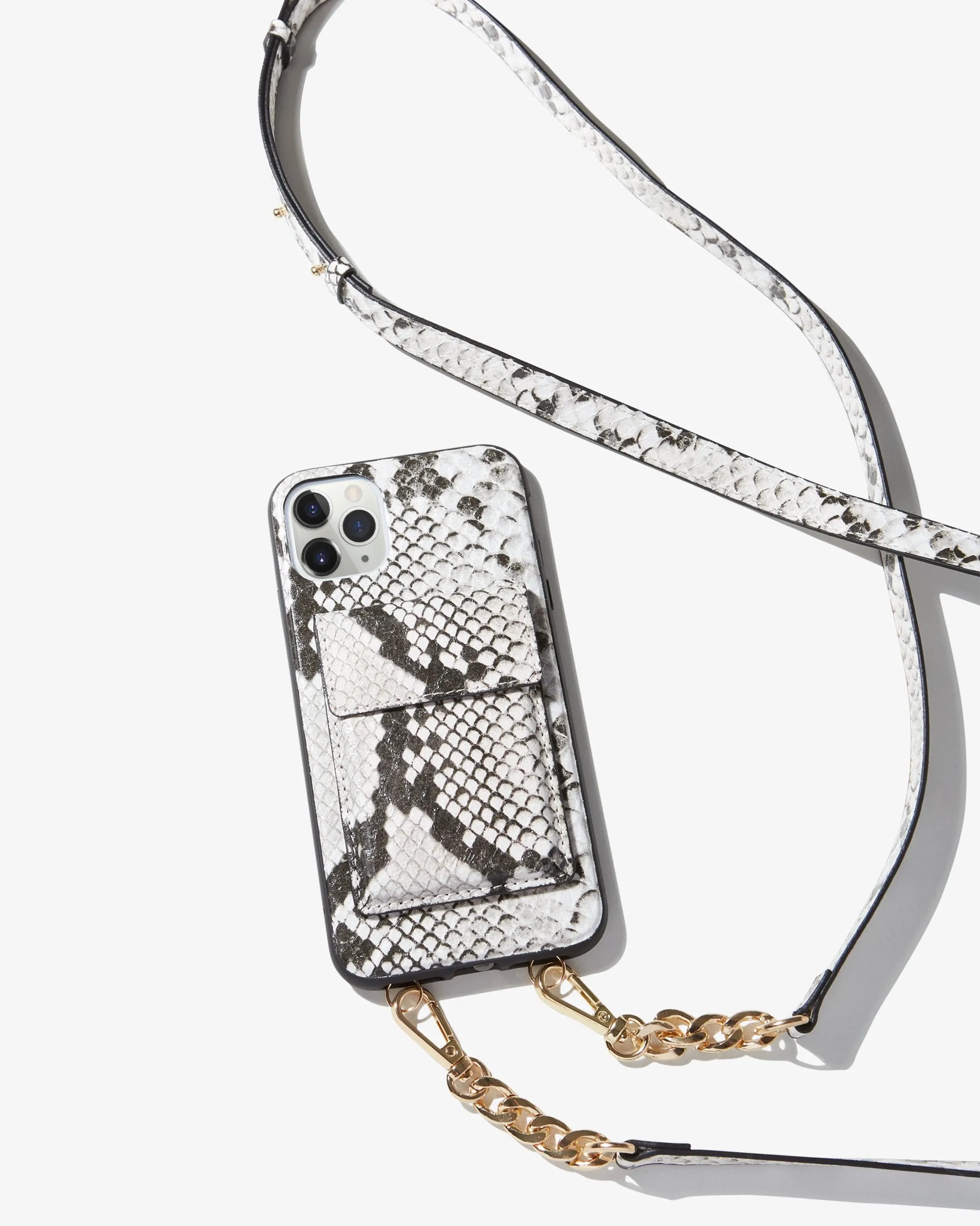 Tres Case Crossbody - Gray Python, iPhone 11 Pro Max / (XS Max)