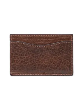 TUCSON BISON FLAT CARD CASE - COGNAC