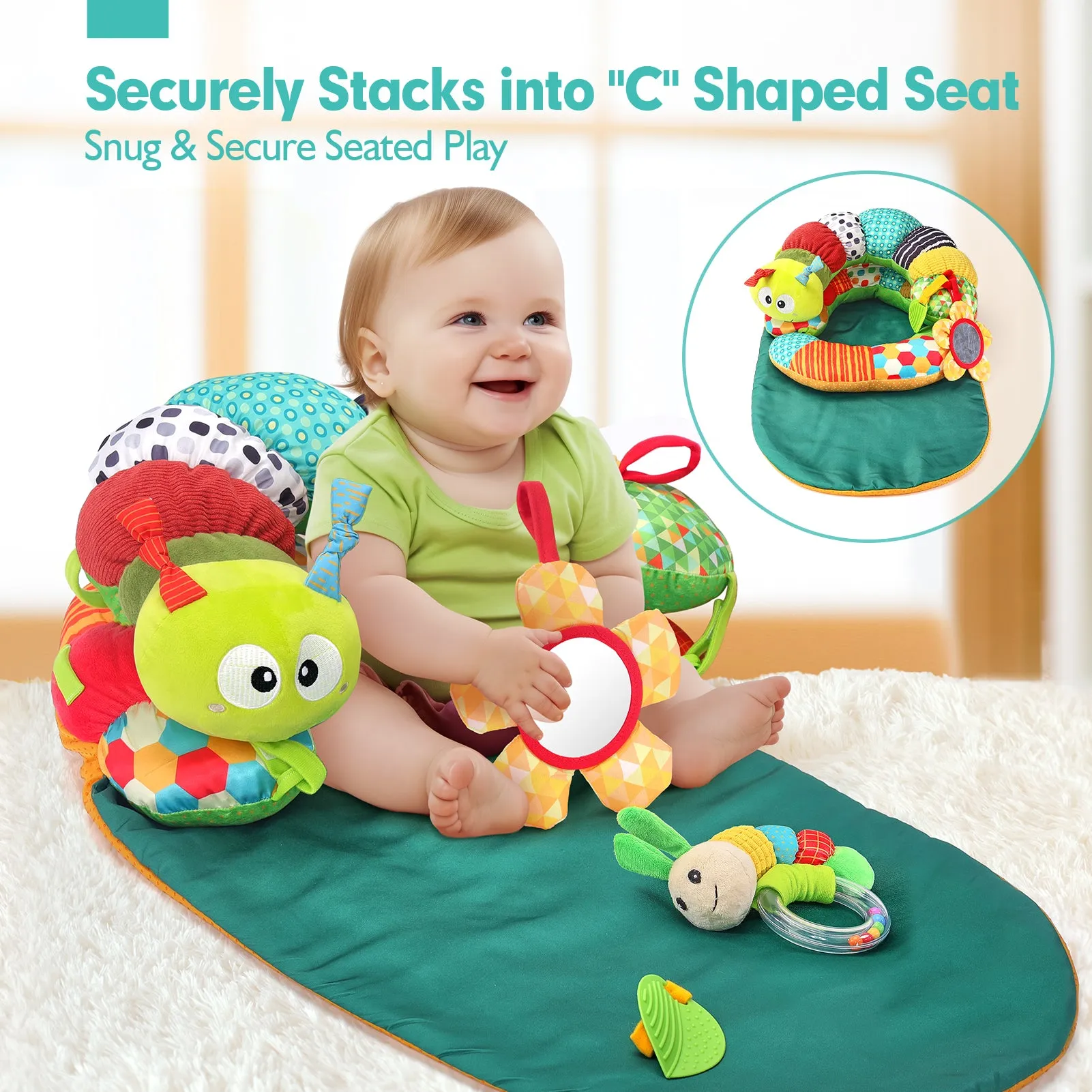 Tummy Time Activity Playmat & Seated Support Toys