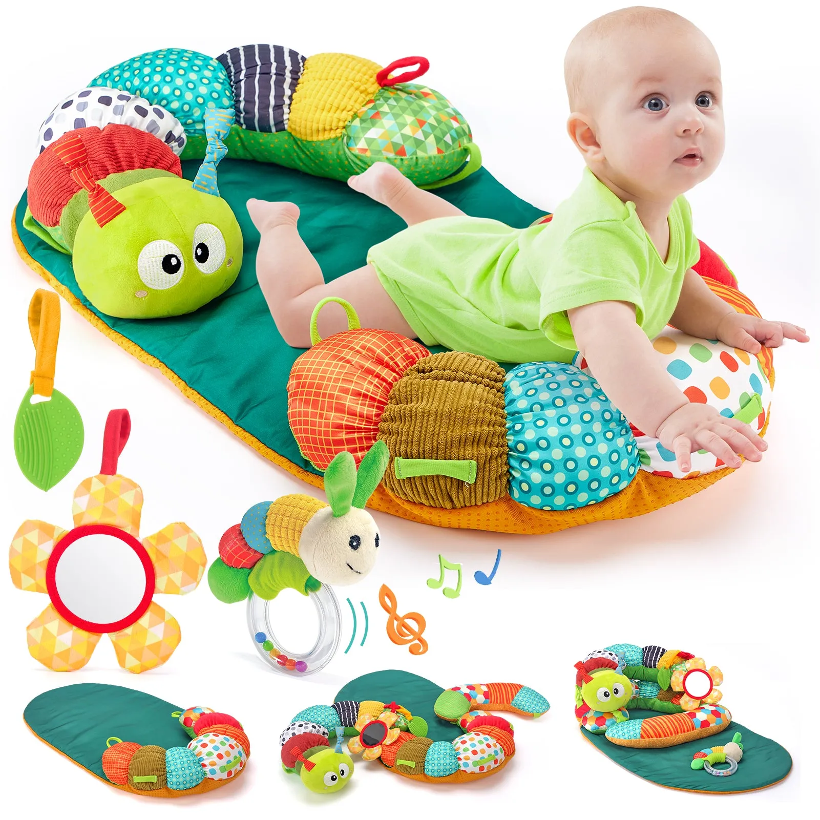 Tummy Time Activity Playmat & Seated Support Toys