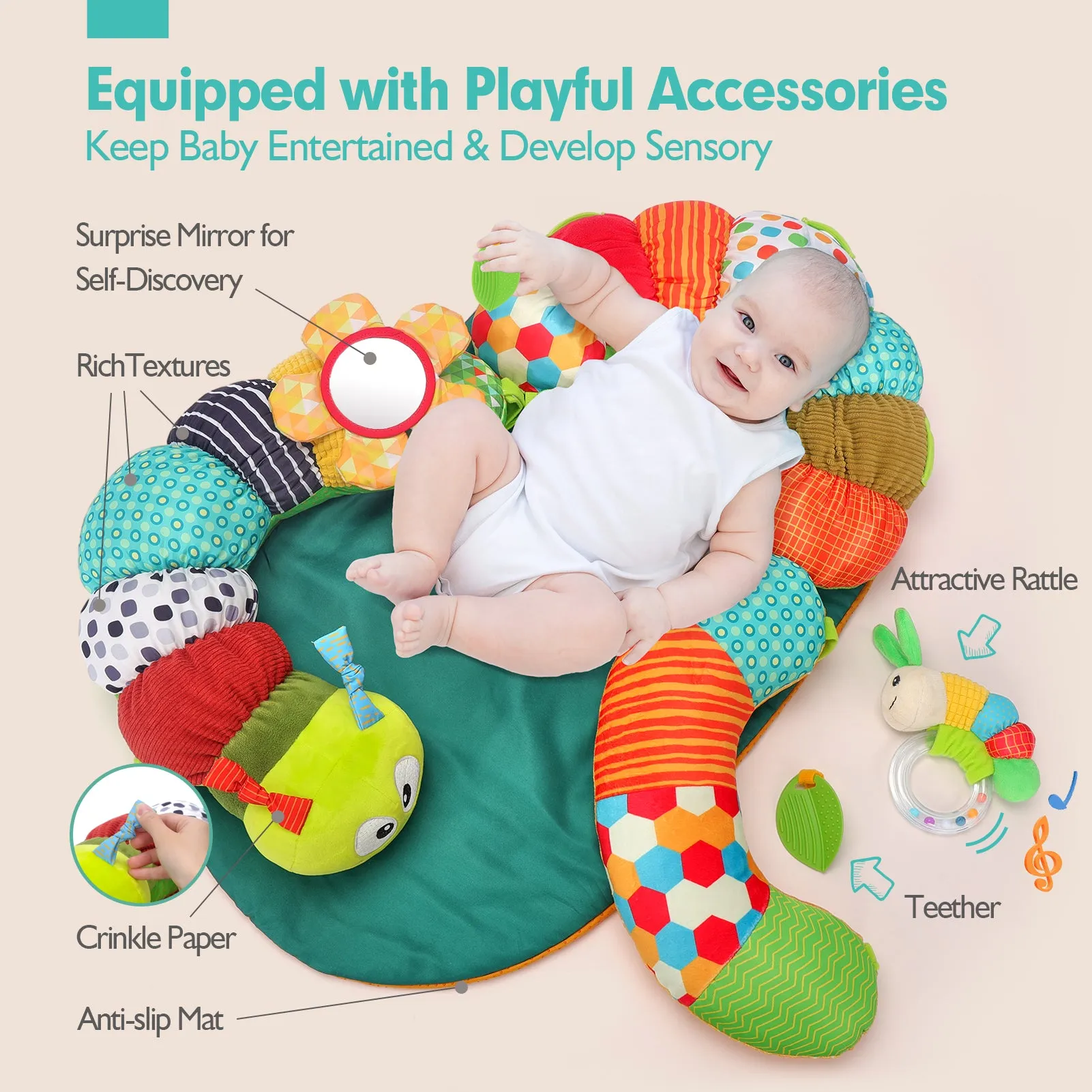 Tummy Time Activity Playmat & Seated Support Toys