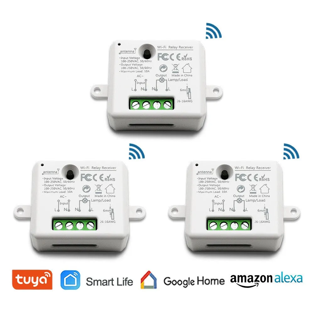 Tuya Smart Life Tiny WiFi Switch Socket Module DIY Smart Light and Socket Google Home Echo Alexa Voice Control Remote Control