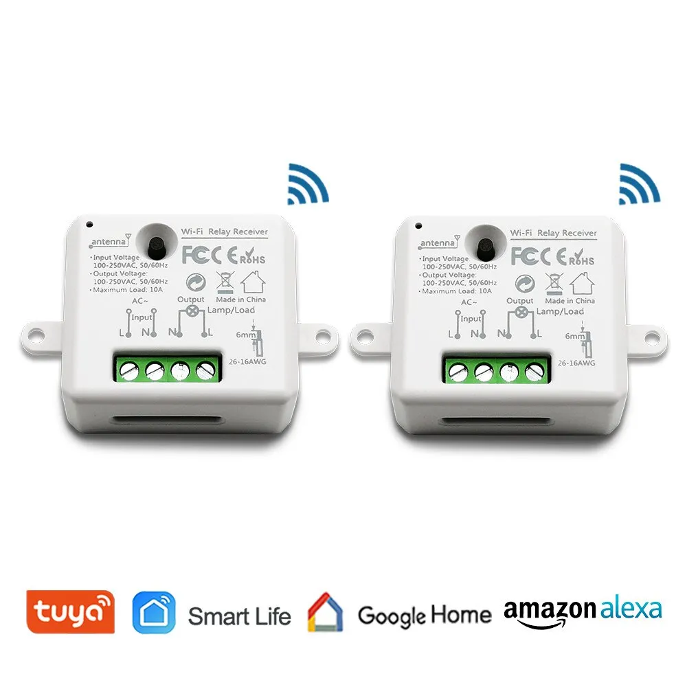 Tuya Smart Life Tiny WiFi Switch Socket Module DIY Smart Light and Socket Google Home Echo Alexa Voice Control Remote Control