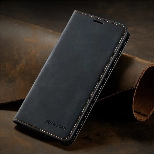 Ultra Slim Leather Case for Samsung Smartphones