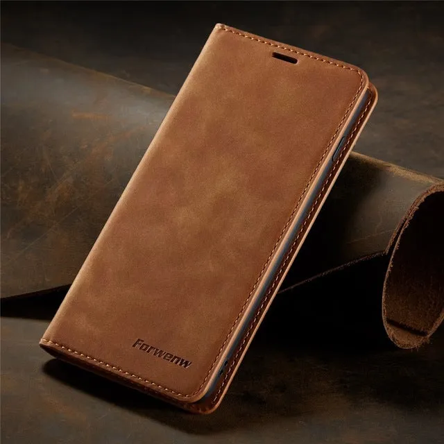 Ultra Slim Leather Case for Samsung Smartphones