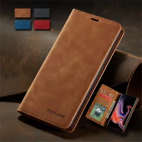 Ultra Slim Leather Case for Samsung Smartphones