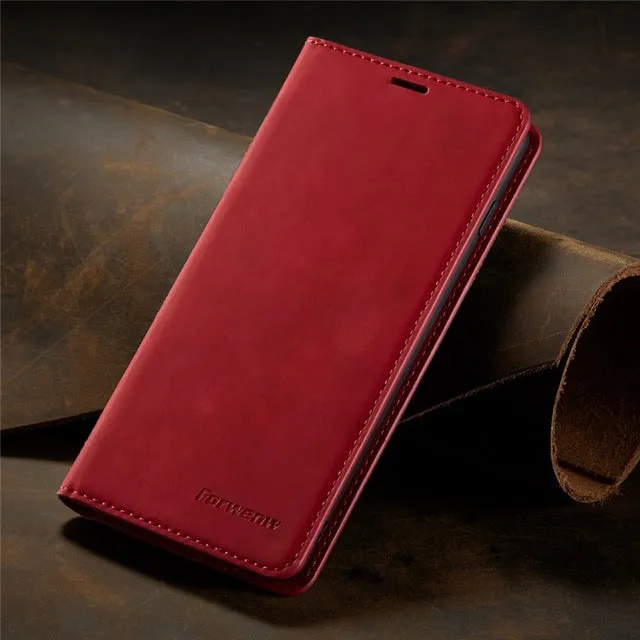 Ultra Slim Leather Case for Samsung Smartphones