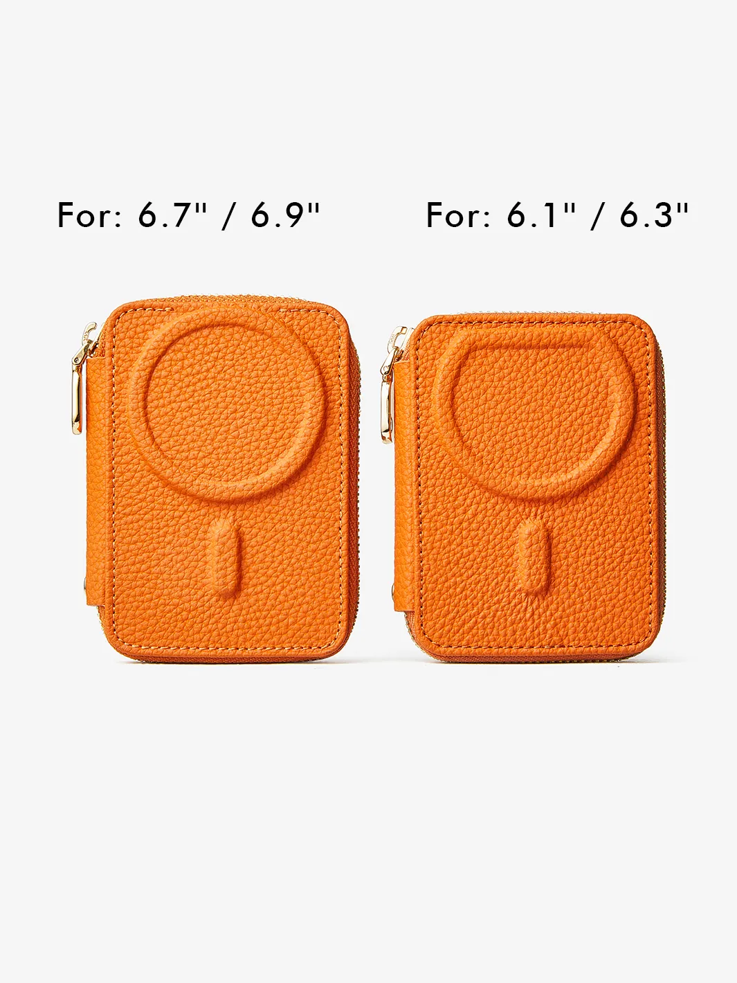 Unique Design Set- Detachable Wireless Charging Crossbody Wallet Phone Case Round Pouch Set