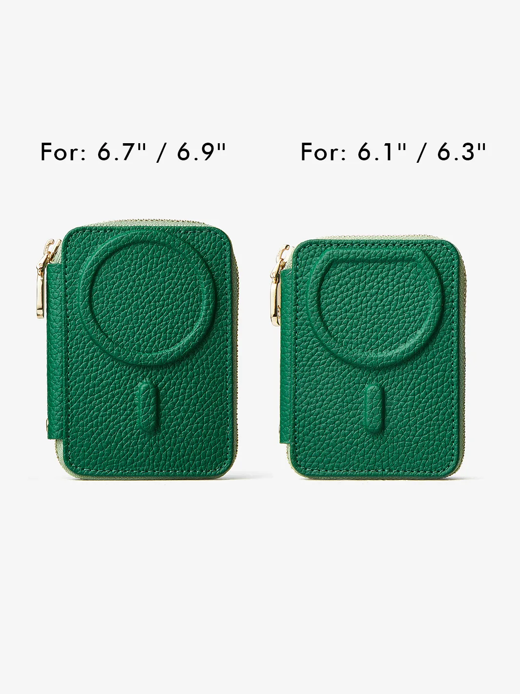 Unique Design Set- Detachable Wireless Charging Crossbody Wallet Phone Case Round Pouch Set