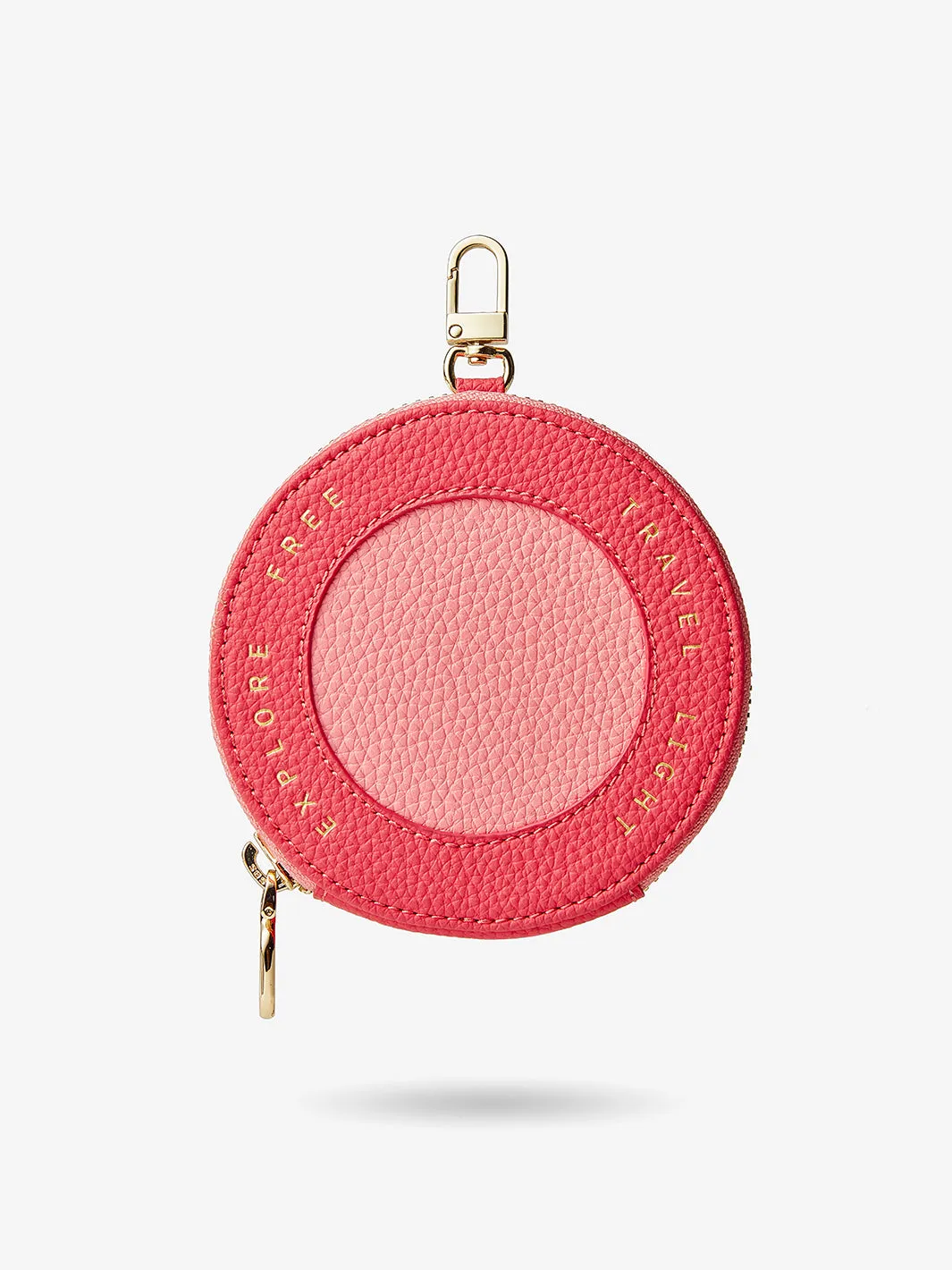 Unique Design Set- Detachable Wireless Charging Crossbody Wallet Phone Case Round Pouch Set