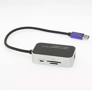 USB3.0 Gigabit Ethernet with 3Port Hub SD/TF (Micro SD) Card Reader