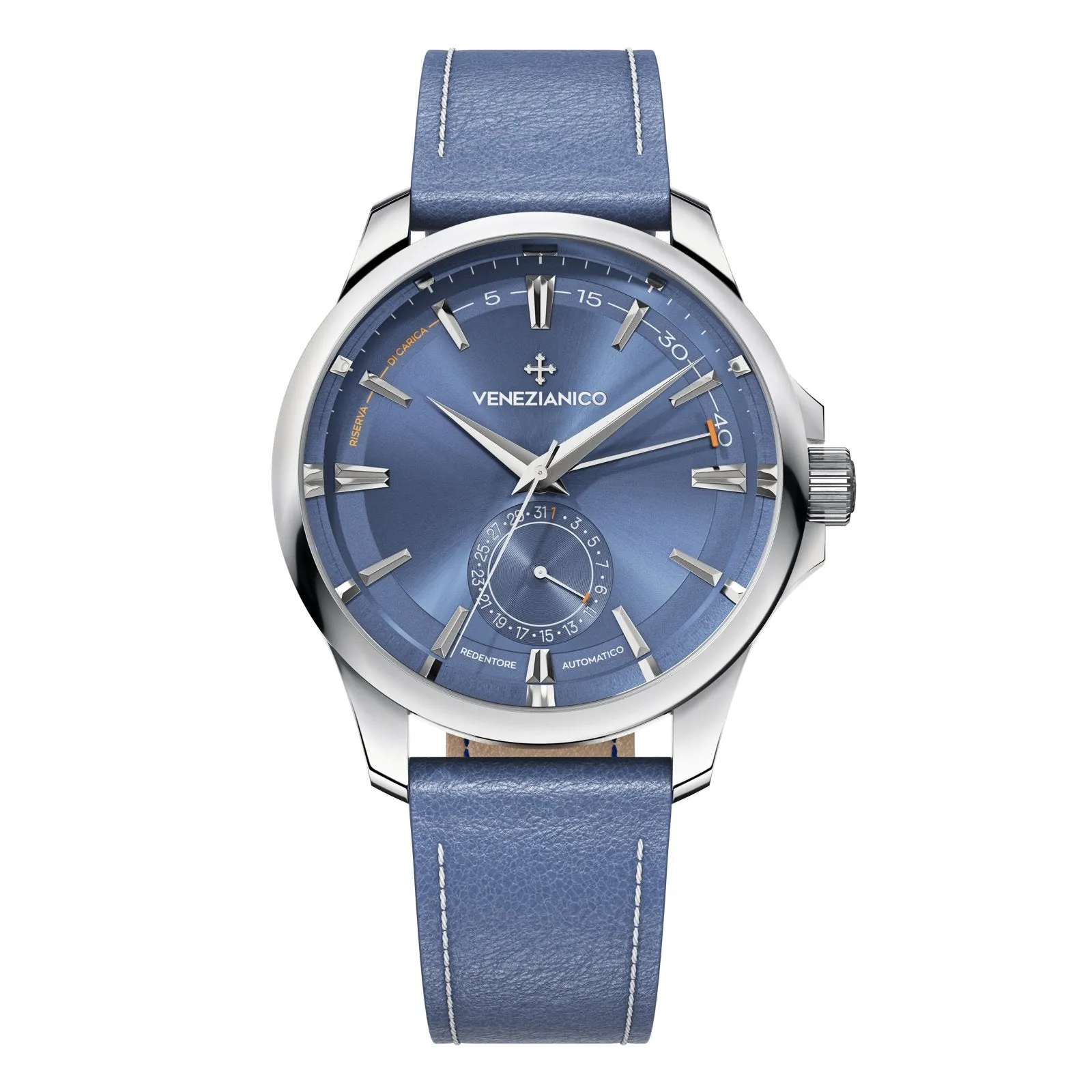 Venezianico Automatic Watch Redentore Riserva di Carica Blue Leather 1321502