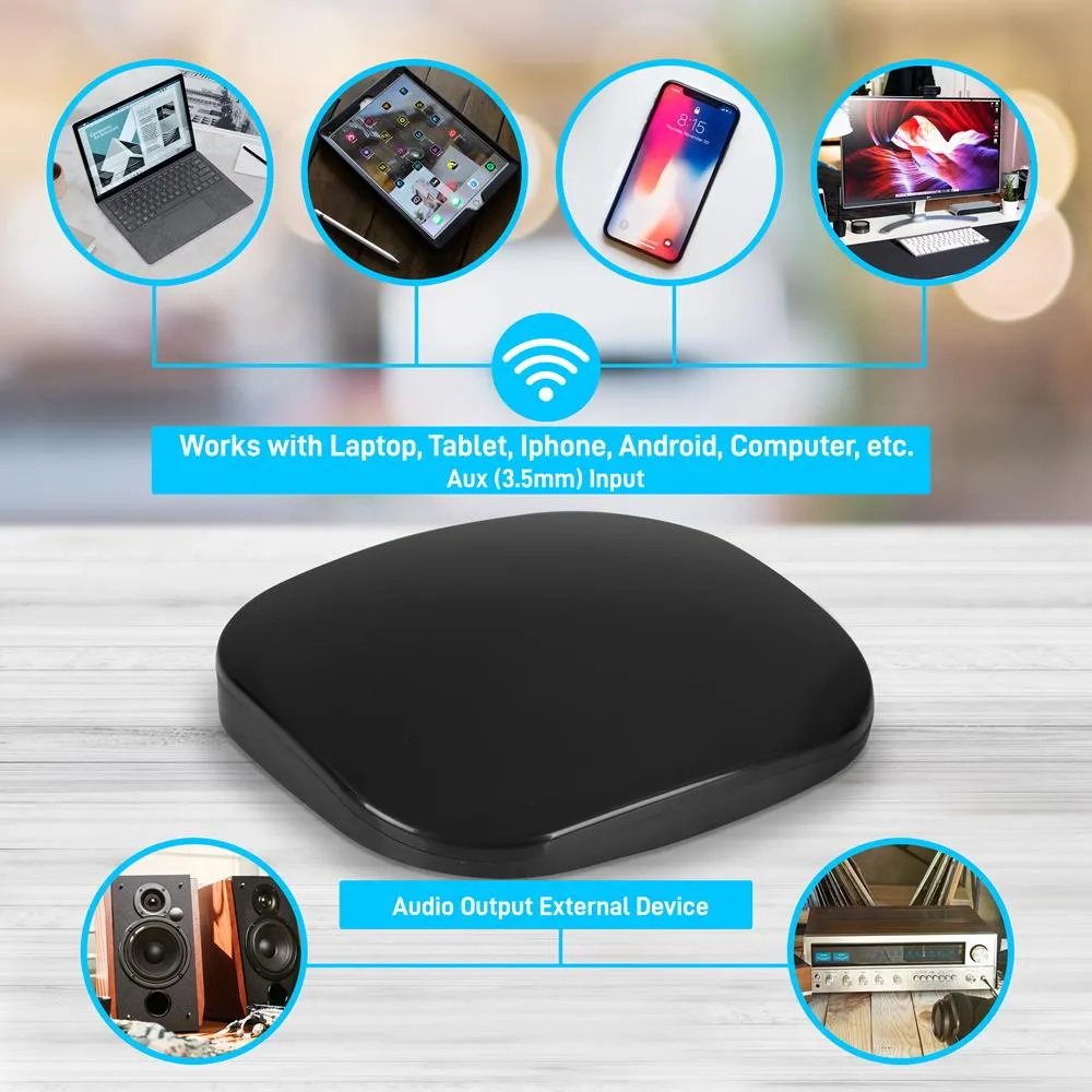 Wireless Streaming Receiver, Easy Plug-And-Play Digital Wi-Fi Multimedia File Streaming