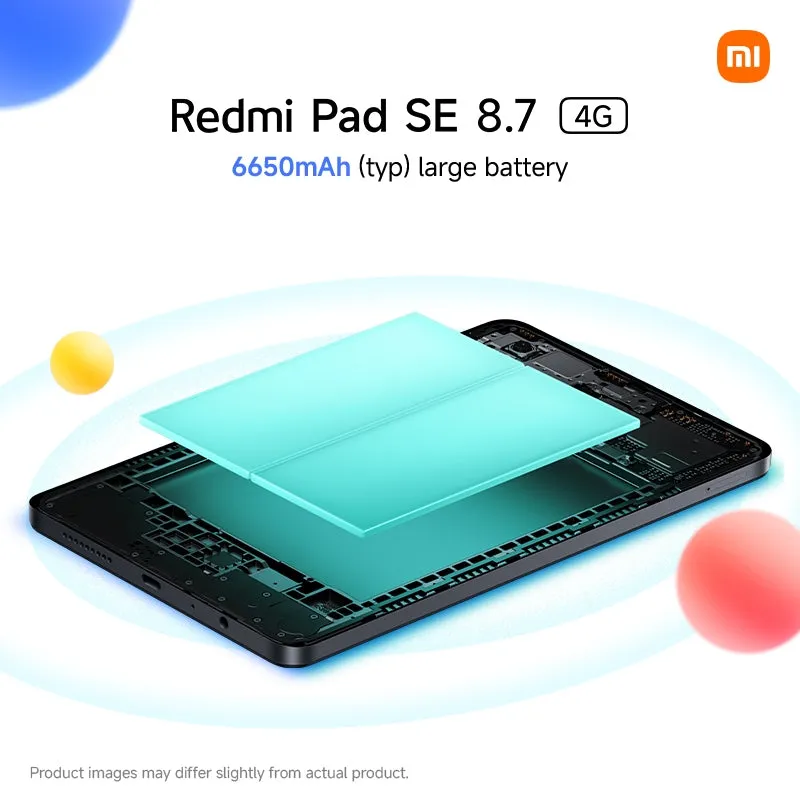 Xiaomi Redmi Pad SE 8.7" Tablet WiFi / 4G | 6GB RAM   128GB ROM | MediaTek Helio G85 | 8MP Camera | 6650mAh Battery