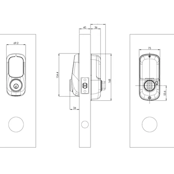 Yale Assure Keyed Electronic Digital Deadbolt Satin Chrome with Home Module