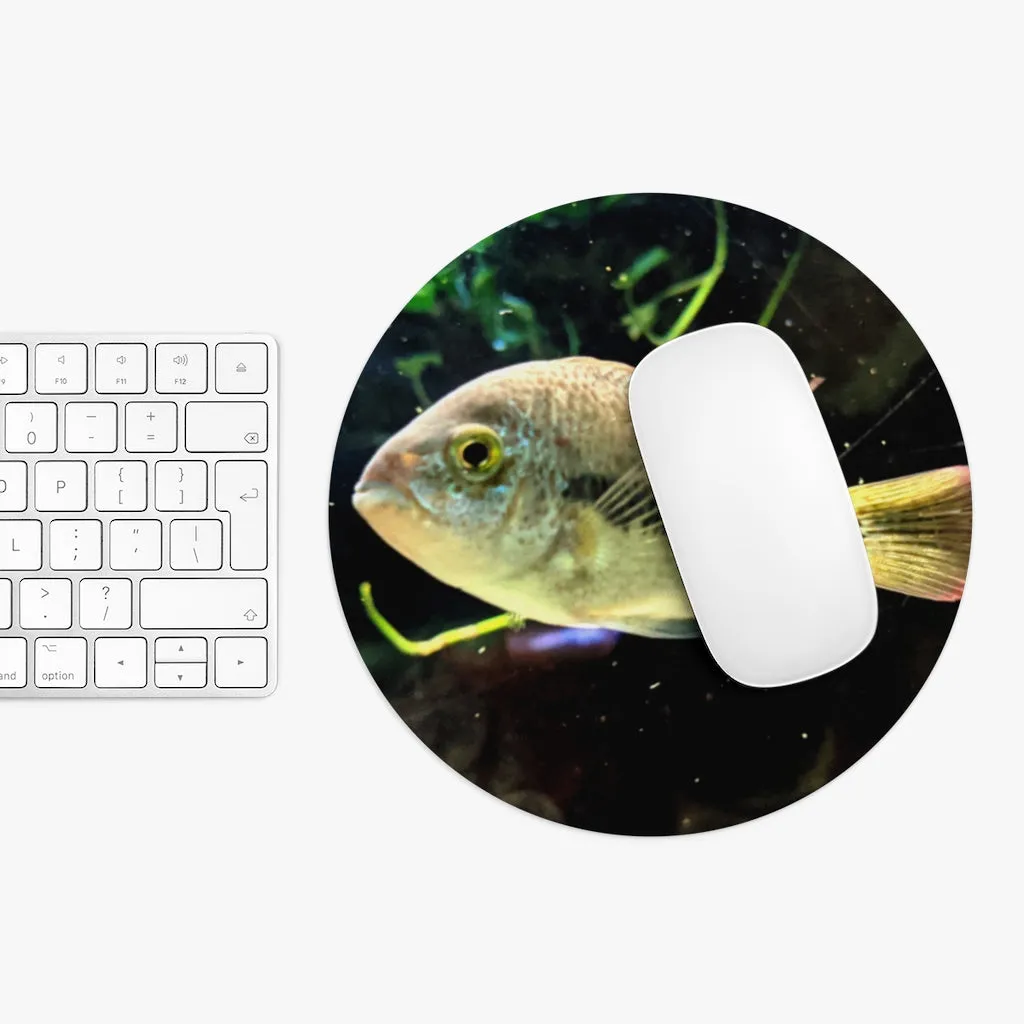 Yellow and Black Fish Mouse Pad