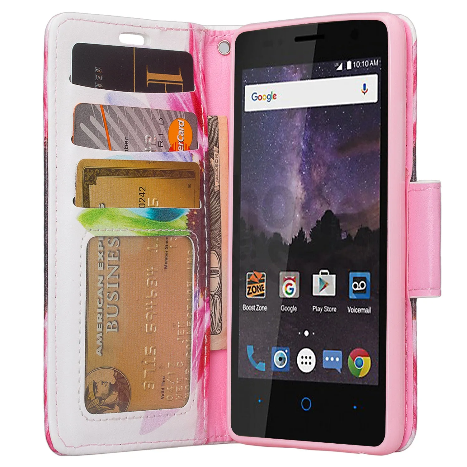 ZTE Majesty Pro, Majesty Pro Plus, Tempo Cover, Pu Leather Magnetic Fold[Kickstand] Wallet Case with ID & Card Slots - Vivid Sunflower